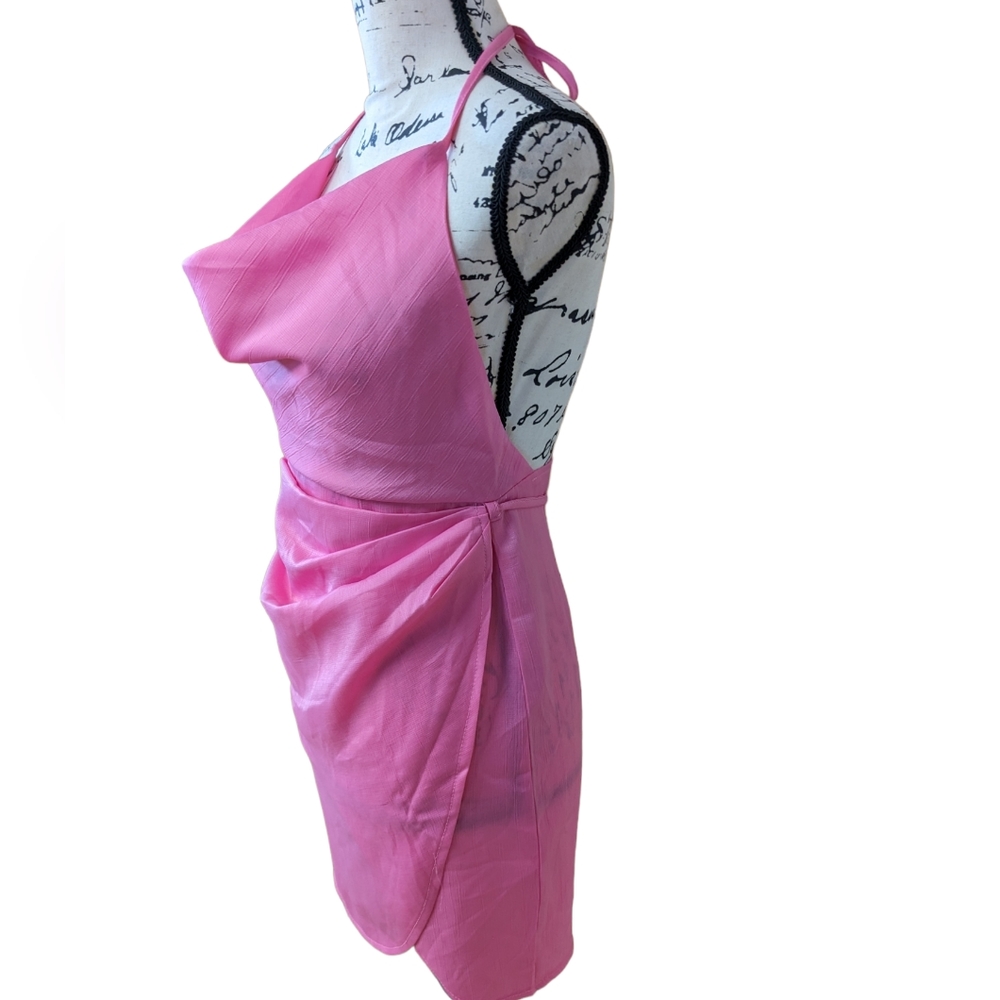 Princess Polly Ensley Pink Halter Mini Dress Size 4 - Picture 6 of 11